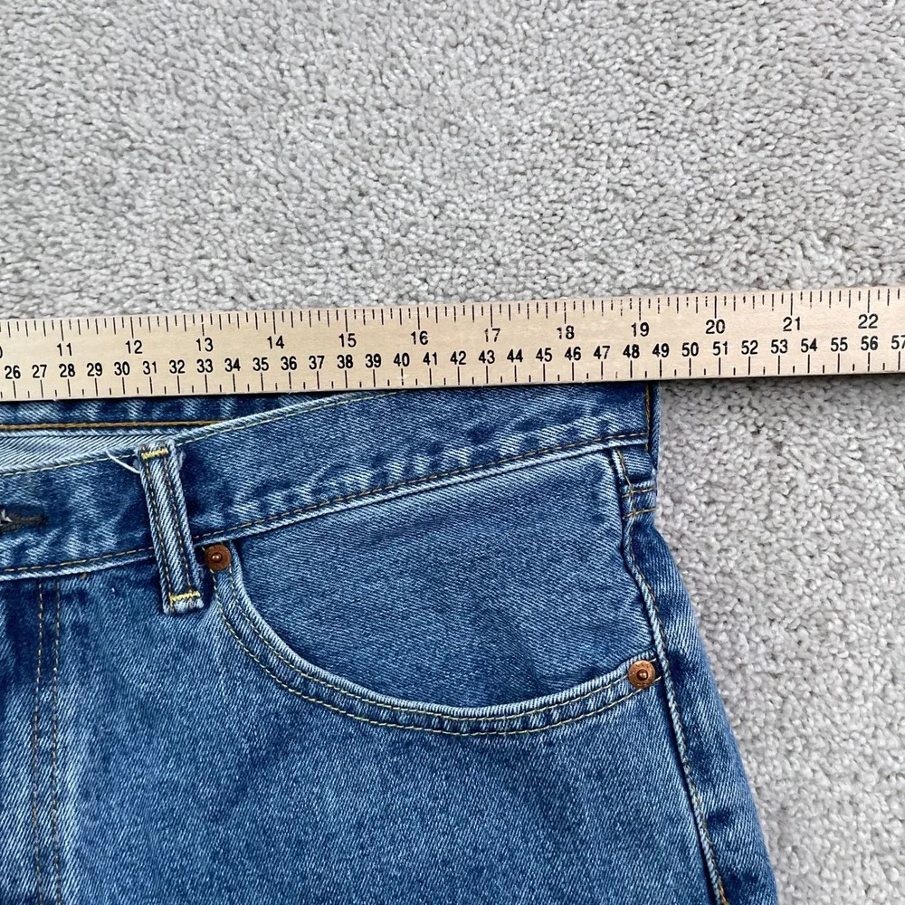 Levis 505 Jeans Mens 38x34 Blue Straight Leg Cotton Denim Classic Pants